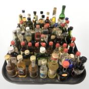 A collection of alcohol miniatures.