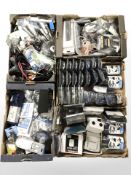 Various electricals, mostly in retail packaging, including numerous cables and leads, HDMI cables,