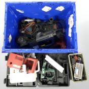 Assorted power tools, car care kit, battery charger, hand tools, etc.