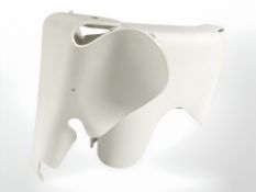 An Eames-style plastic elephant foot stool, length 67 cm.