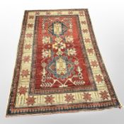 An Afghan rug of Caucasian design,