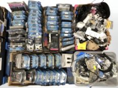 Various electricals, mostly in retail packaging, including numerous cables and leads, HDMI cables,