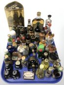 A collection of alcohol miniatures and a further 326 ml bottle of Napoleon brandy.