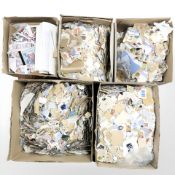 Several thousand loose 20th century stamps.