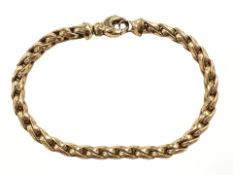 A 9ct yellow gold rope twist bracelet, length 19 cm CONDITION REPORT: 10.7g.