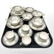 Twenty one pieces of Royal Doulton The Newark tea and coffee china.