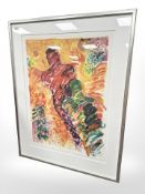 Continental School : Abstract lithographic print, indistinctly signed, numbered 125/150,
