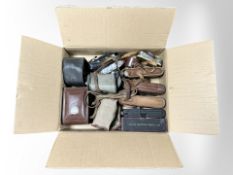 A collection of vintage film cameras including Weltaflex TLR medium format camera with Meritar 75mm