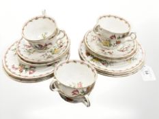 Eighteen pieces of Aynsley floral china