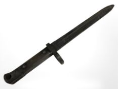 A World War I bayonet, blade 23.5 cm.