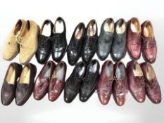 Several pairs of gents leather shoes, brogues, etc.