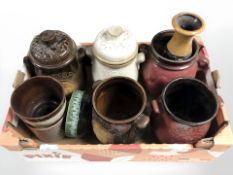 A group of West German and Rumtopf storage jars,