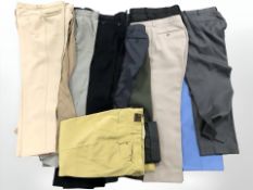 Several pairs of gents trousers including House of Bruar and other brands, sizes vary.