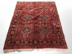 A Turkoman rug, Afghanistan, 201 cm x 155 cm.