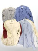 Twelve gents long sleeve shirts by Crichton, T M Lewin and other brands, mostly ranging from 15.