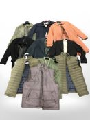 Ten various lady's and gents jackets, coats and gilets including Maddox, David Parry, etc,