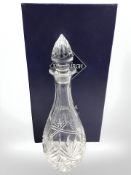 A Edinburgh Crystal decanter in box, height 33 cm.