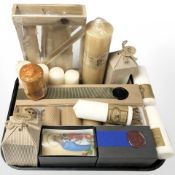 A quantity of candles.