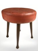 A 20th century circular Scandinavian stool,