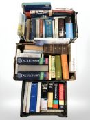 Assorted volumes including biology, science,