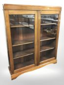 A Victorian mahogany double door glazed bookcase,