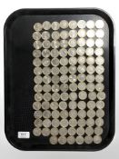 A collection of 110 two pound (£2) coins.