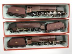 Three HO gauge locomotive engines by Hornby and Meccano to include City of London 4-6-2,
