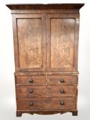 A 19th century mahogany press, height 208 cm.