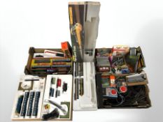 A Hornby Railways electric Intercity 125 train set, boxes of locomotive carriages,