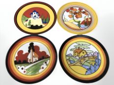 Four limited edition World of Clarice Cliff plates,