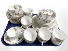 Thirty eight pieces of Minton Marlow floral tea china.