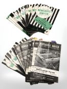 Thirty six Newcastle United football programmes, the earliest 21 January 1967,
