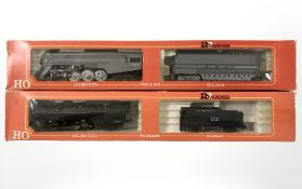 Two Rivarossi HO scale locomotive engines to include 4-8-4 Union Pacific and American Railroads