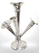 An impressive George V silver four-way epergne, height 37 cm, Birmingham 1918.