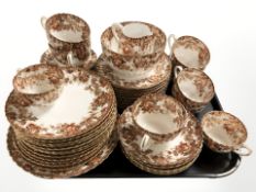 Fifty four pieces of antique Fenton tea china.