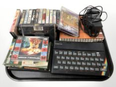 A Sinclair ZX Spectrum personal computer, together with various games including computer scrabble,