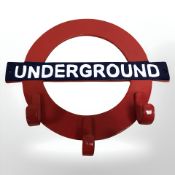 A London Underground coat rack.