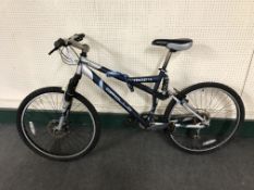 An Apollo full suspension mountain bike.