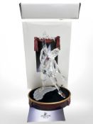 A Swarovski Collector's Society figure, Masquerade Pierrot, on plinth,