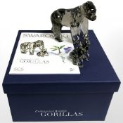 A Swarovski Collector's Society figure, Endangered Wildlife Gorillas,