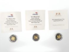 Two Harrington & Byrne 2022 Official 2022 Royal National Lifeboat Institution 24ct gold proof half