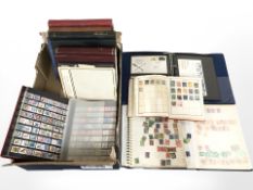 A group of stamp albums including 20th century world stamps, the Lincoln stamp album,