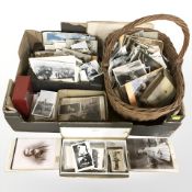 A quantity of antique and later monochrome photographs, world images,
