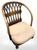 An Art Deco bentwood bedroom chair,