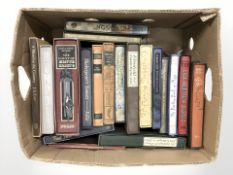 A box of Folio Society books, Shakespeare sonnets, 'Strong Poison', 'The Singing Sands',