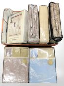 Six packs of new curtains, most parts fully lined.