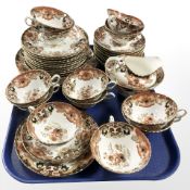 A 19th century gilded tea set.