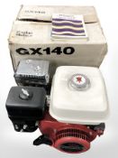 A Honda GX140 engine, boxed.