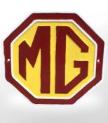An MG cast wall plaque.