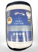 A Silent Night double cotton duvet, 10.5 TOG, new in retail bag.